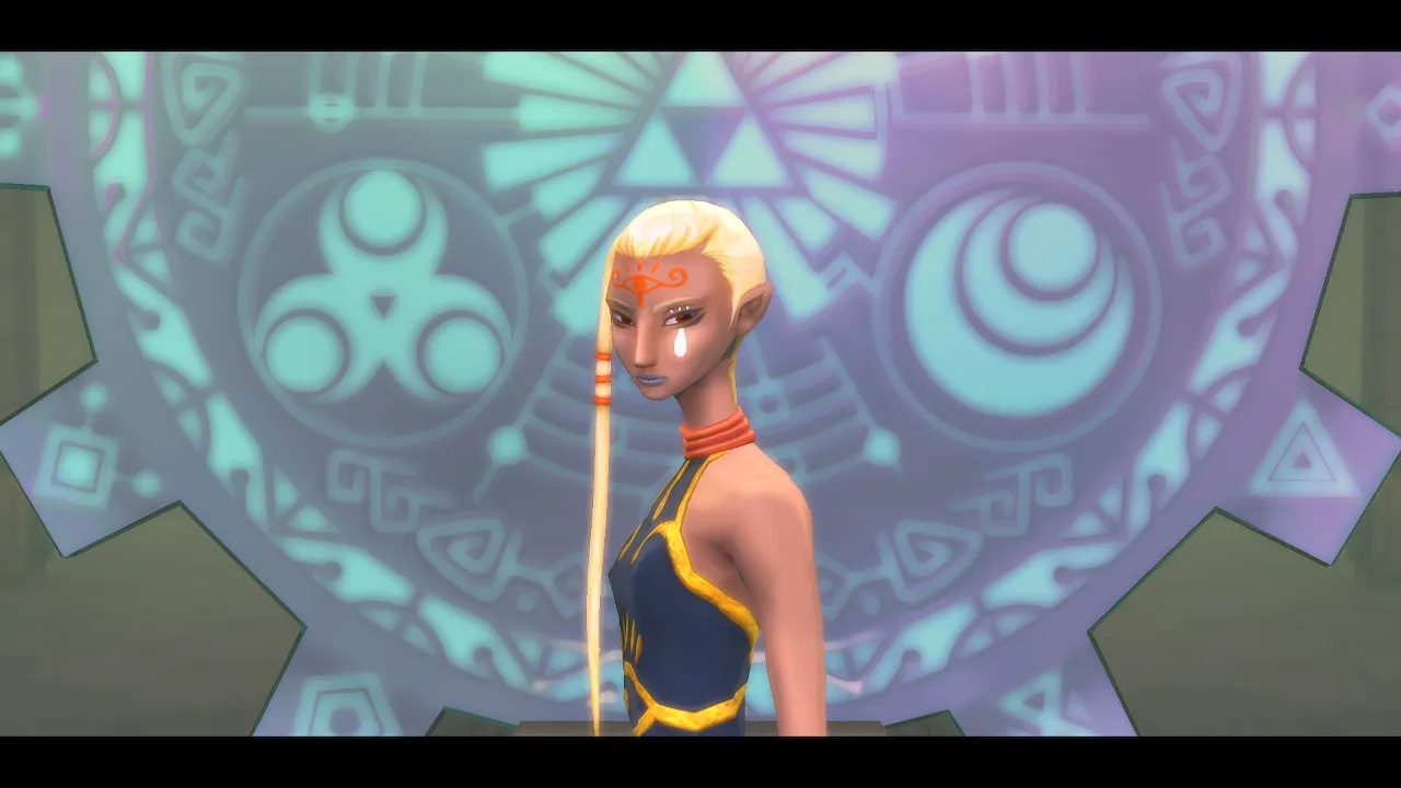 Impa in front of the Gate of Time